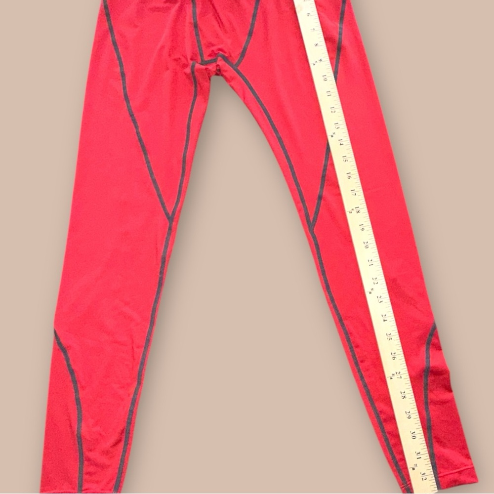 Roadbox Compression Leggings Mens M Red Base Layer Athletic Training Pants NWT - Picture 2 of 4